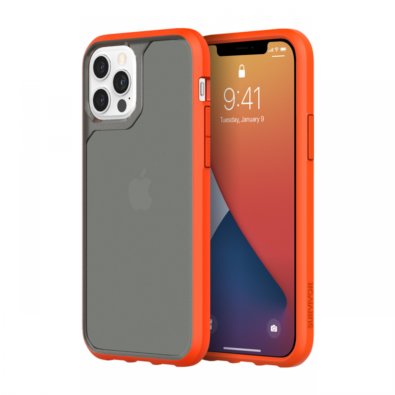 Чохол Griffin Survivor Strong for iPhone 12 Pro - Griffin Orange/Cool Gray